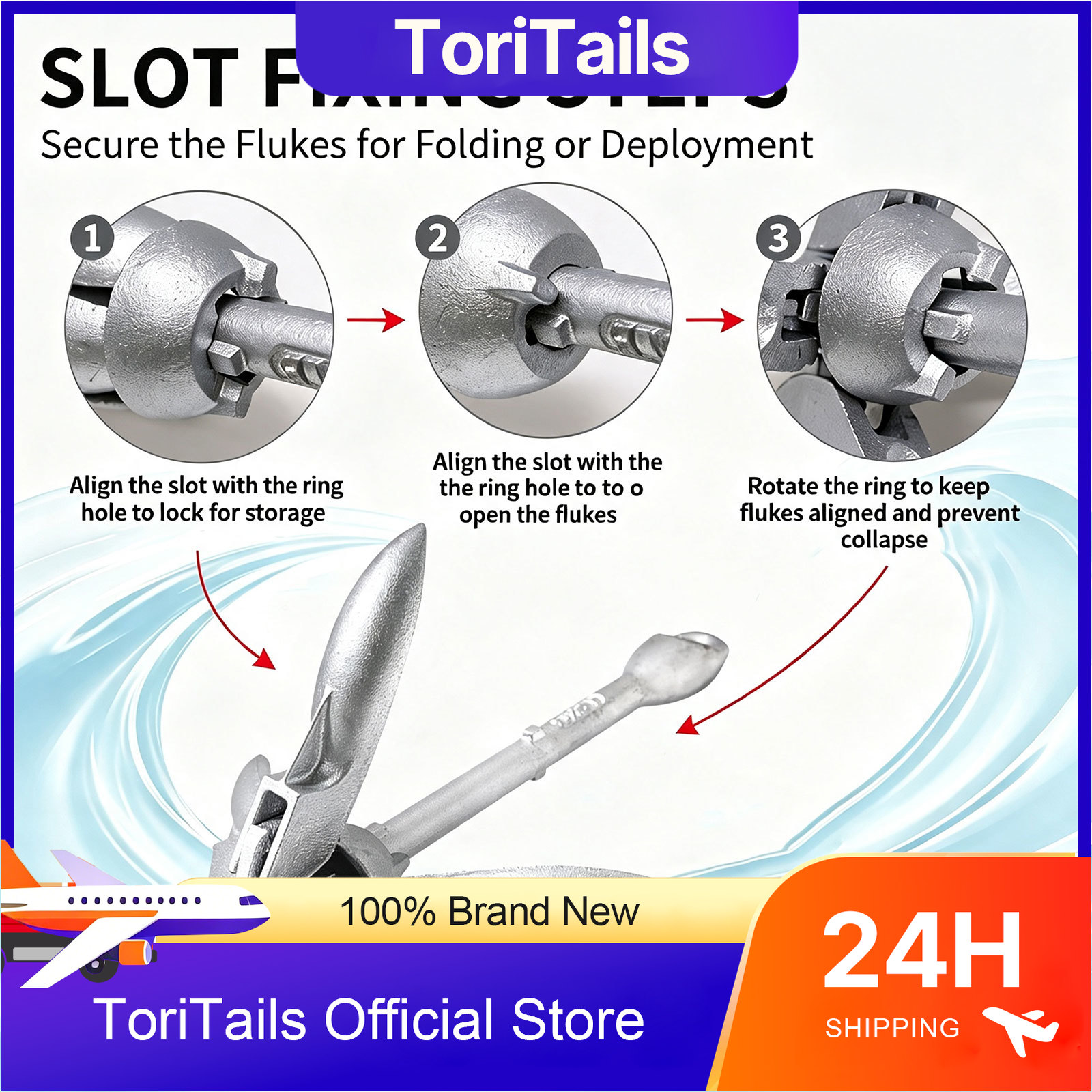 KOETSU Collapsible Boat Anchor - Fishing Kayak Anchor ulasan dan harga